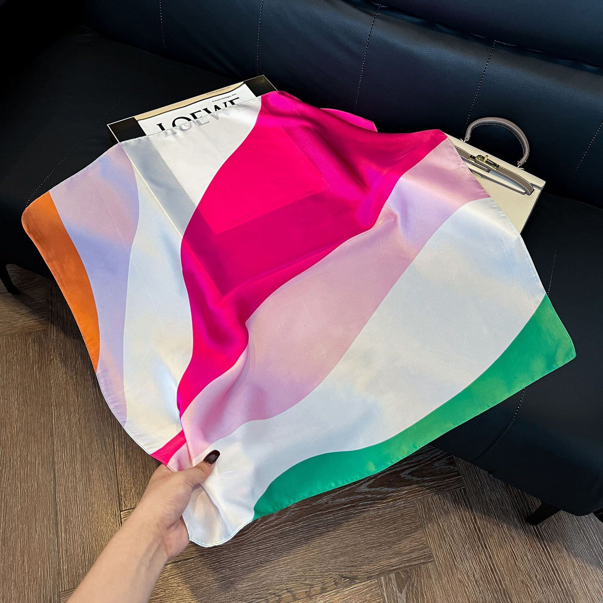Pañuelos de Seda de Verano para Mujer 70x70 cm Cuadrados