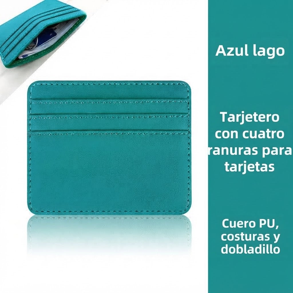Tarjetero Multicarta de Cuero PU