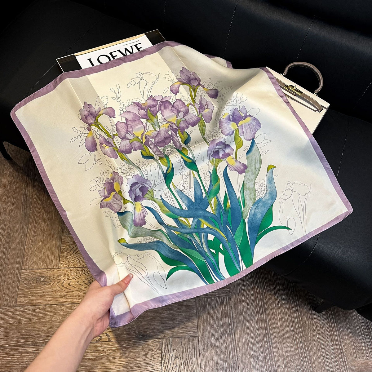 Pañuelos de Seda de Verano para Mujer 70x70 cm Cuadrados