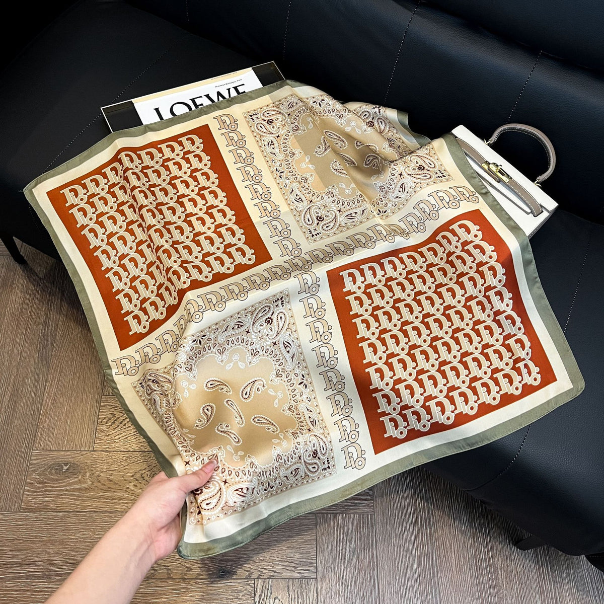 Pañuelos de Seda de Verano para Mujer 70x70 cm Cuadrados