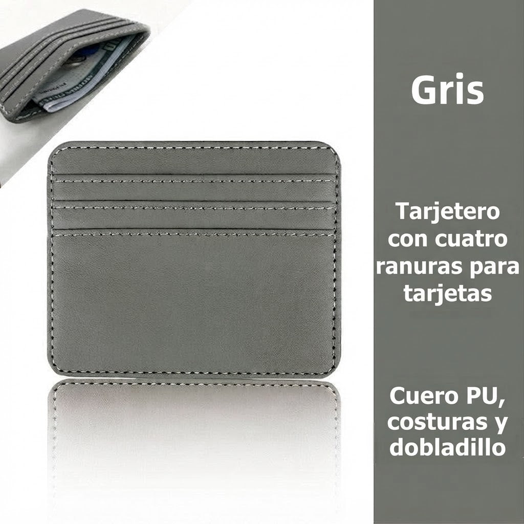Tarjetero Multicarta de Cuero PU
