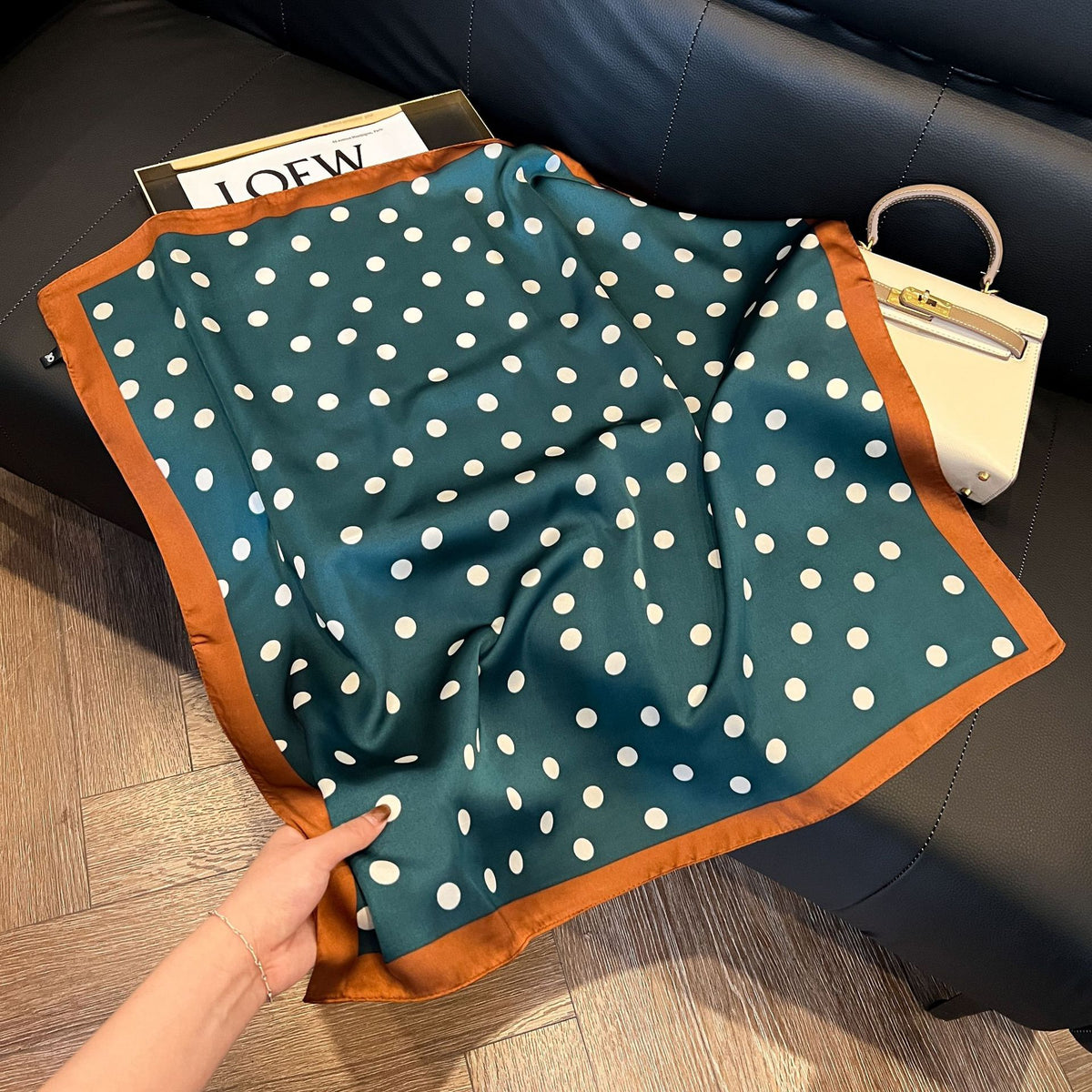 Pañuelos de Seda de Verano para Mujer 70x70 cm Cuadrados