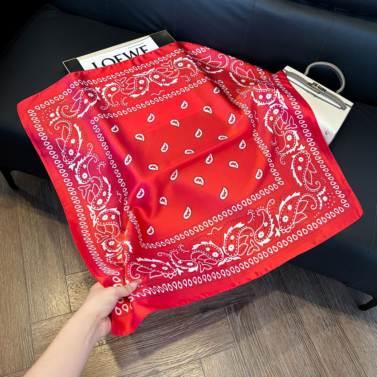 Pañuelos de Seda de Verano para Mujer 70x70 cm Cuadrados