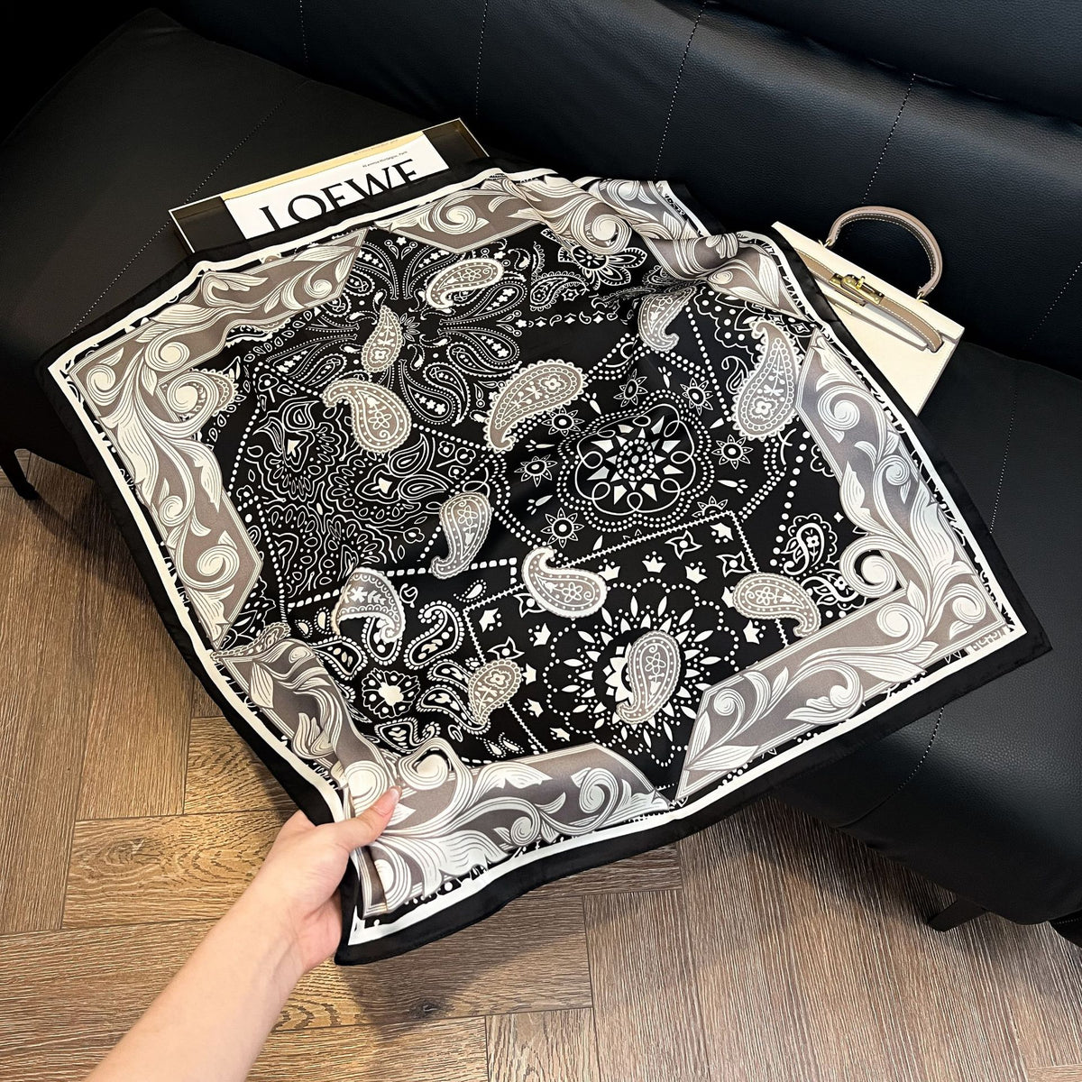 Pañuelos de Seda de Verano para Mujer 70x70 cm Cuadrados