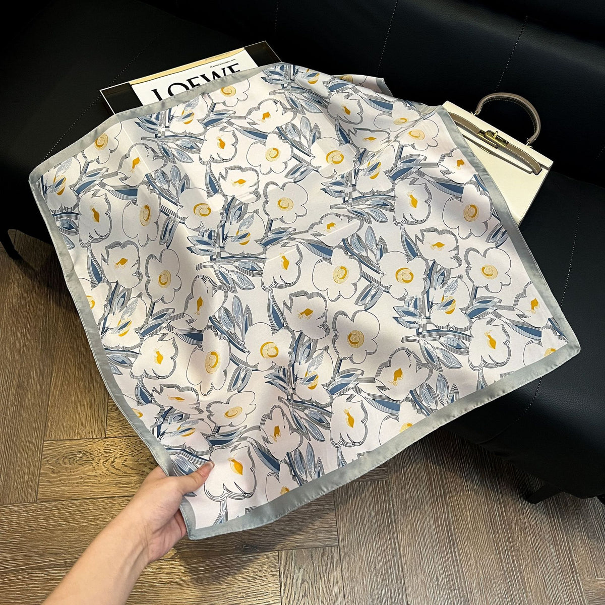 Pañuelos de Seda de Verano para Mujer 70x70 cm Cuadrados