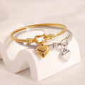 Pulsera de Acero Inoxidable con Diseño de Corazón
