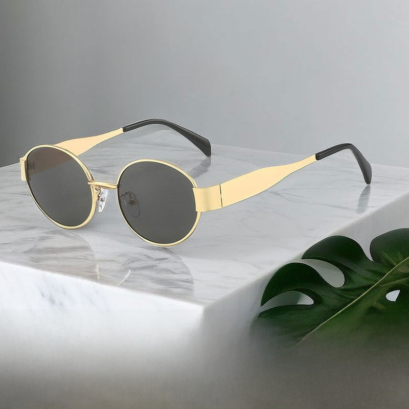 Gafas de Sol Montura Metálica Ovalada