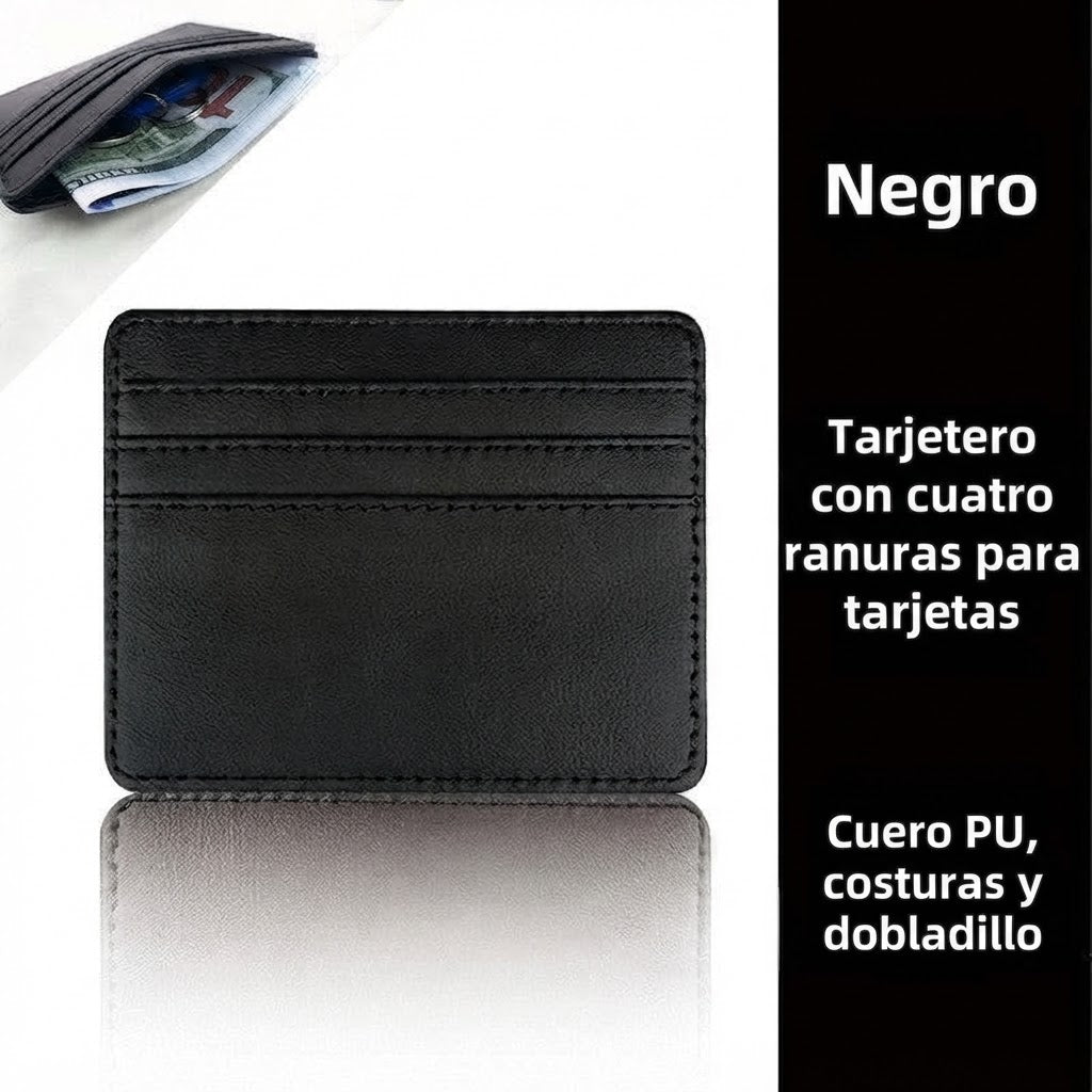 Tarjetero Multicarta de Cuero PU