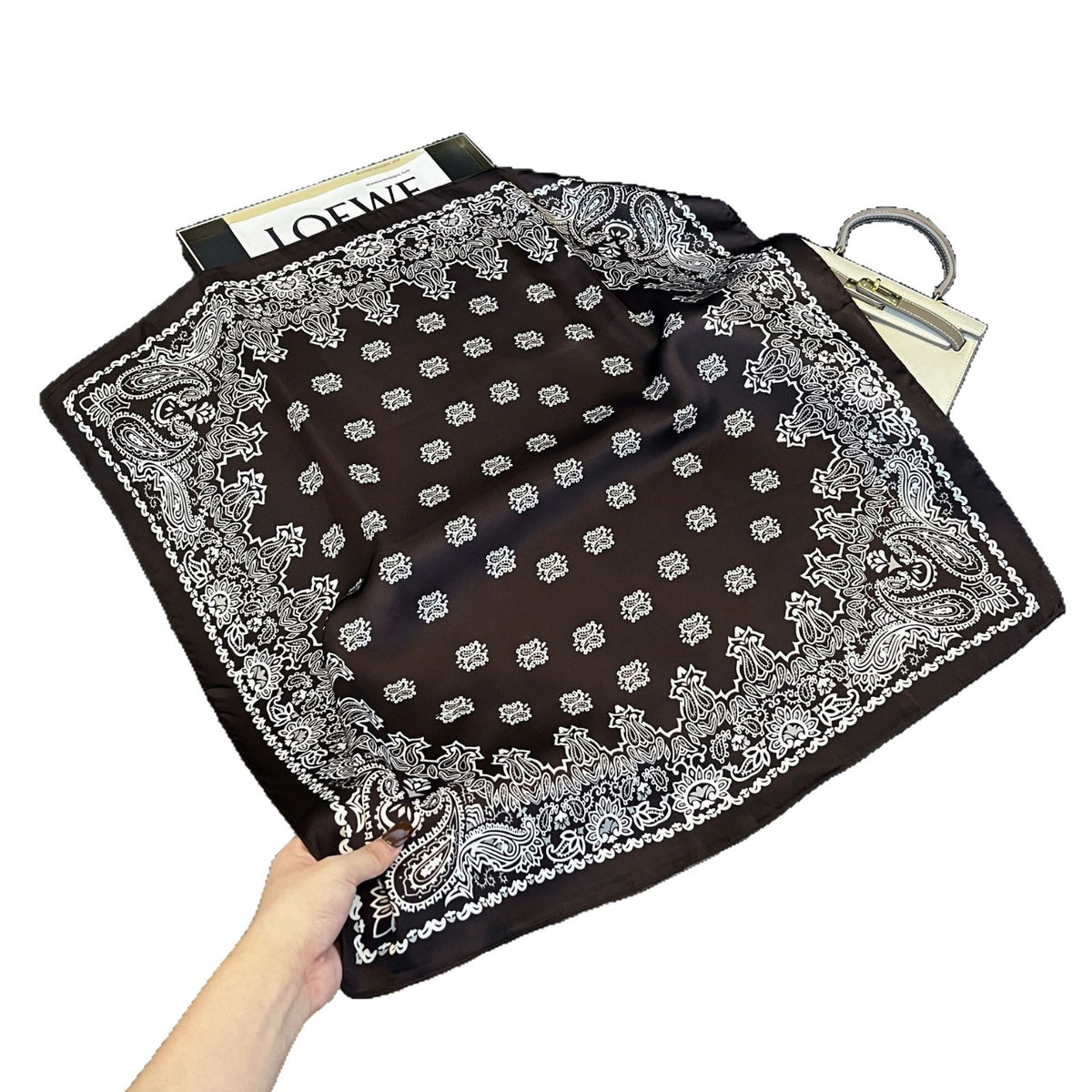 Pañuelos de Seda de Verano para Mujer 70x70 cm Cuadrados
