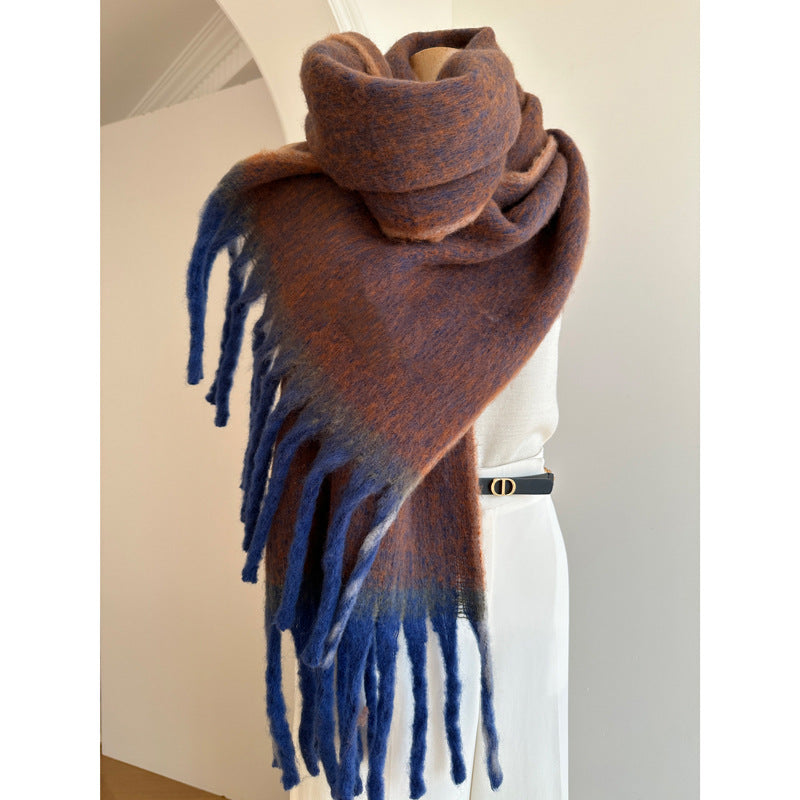 Bufanda de Mezcla de Mohair para Mujer - Invierno