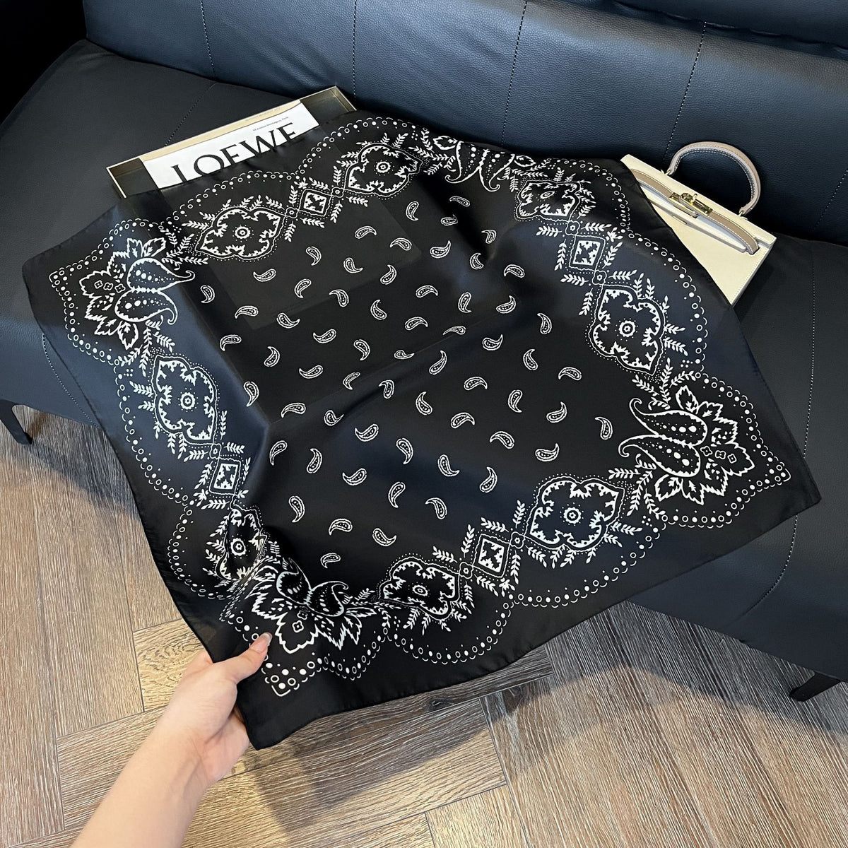 Pañuelos de Seda de Verano para Mujer 70x70 cm Cuadrados