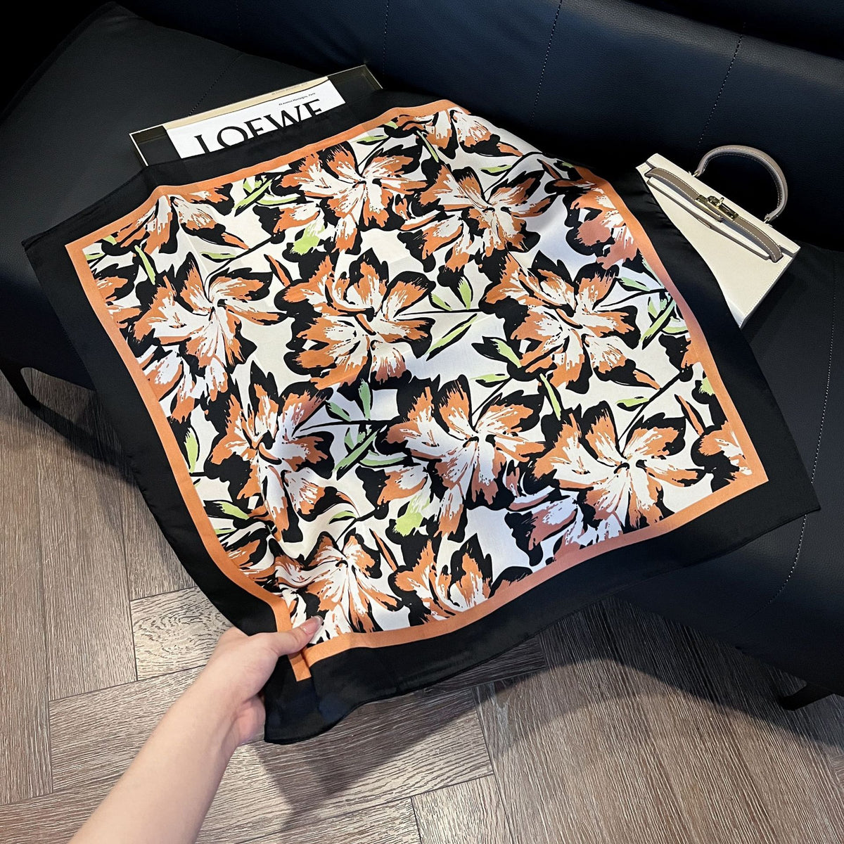 Pañuelos de Seda de Verano para Mujer 70x70 cm Cuadrados