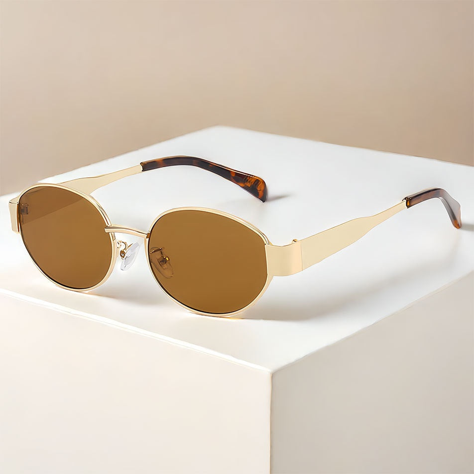 Gafas de Sol Montura Metálica Ovalada