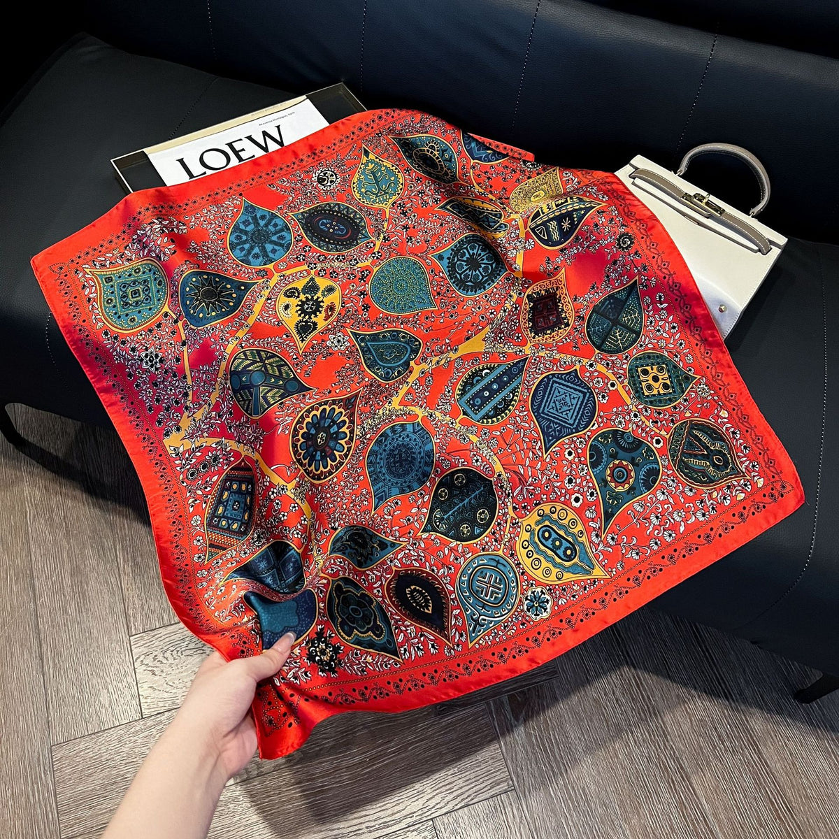 Pañuelos de Seda de Verano para Mujer 70x70 cm Cuadrados