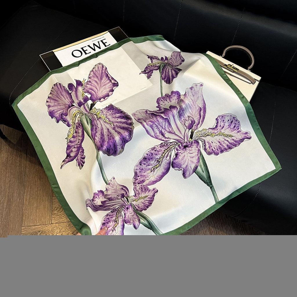 Pañuelos de Seda de Verano para Mujer 70x70 cm Cuadrados