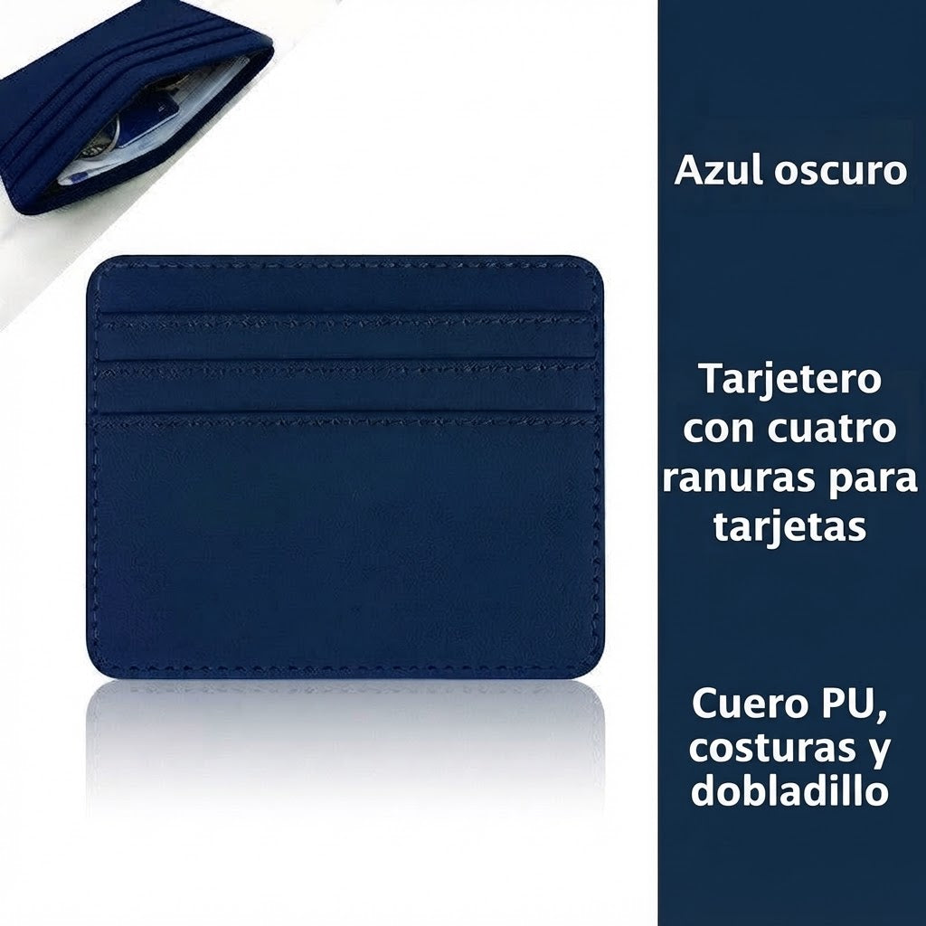 Tarjetero Multicarta de Cuero PU