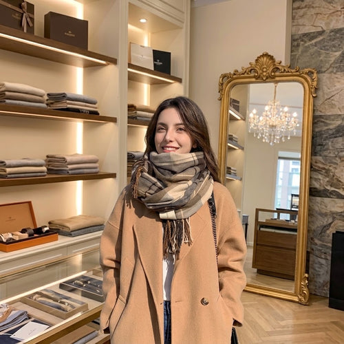 Bufanda de Invierno Mujer Diseño Cuadros