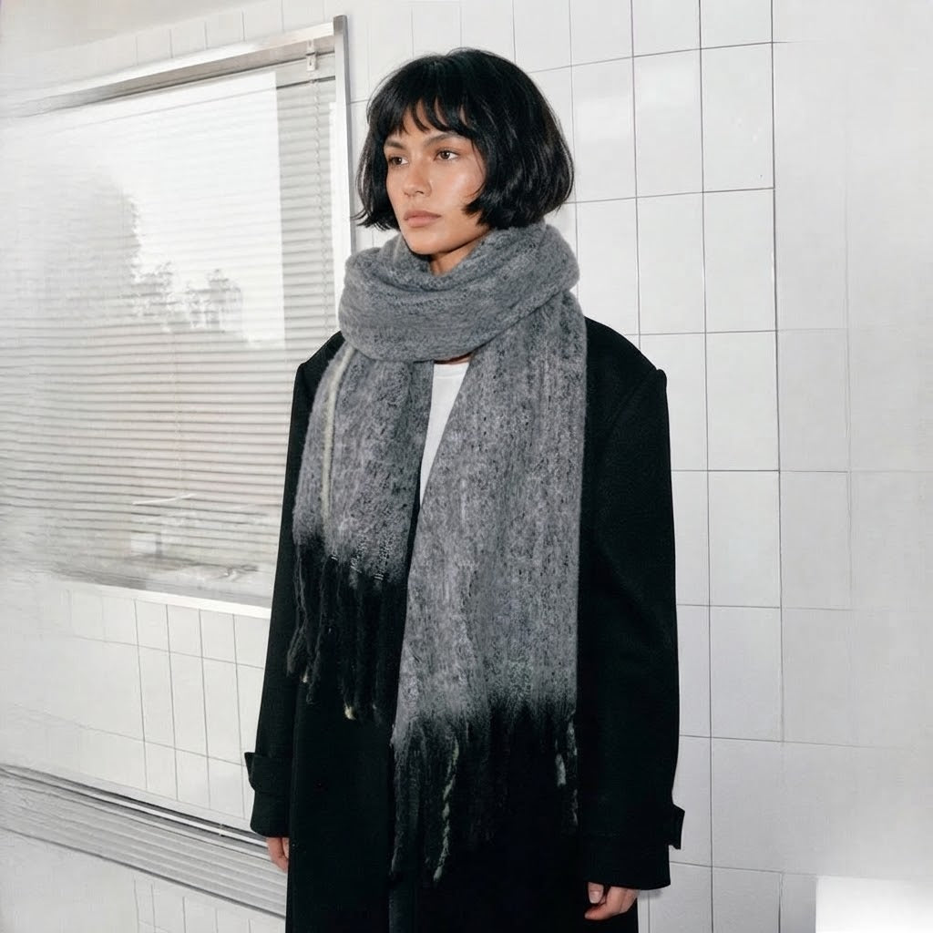 Bufanda de Mezcla de Mohair para Mujer - Invierno
