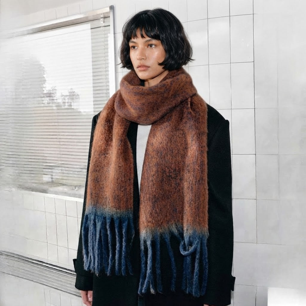 Bufanda de Mezcla de Mohair para Mujer - Invierno