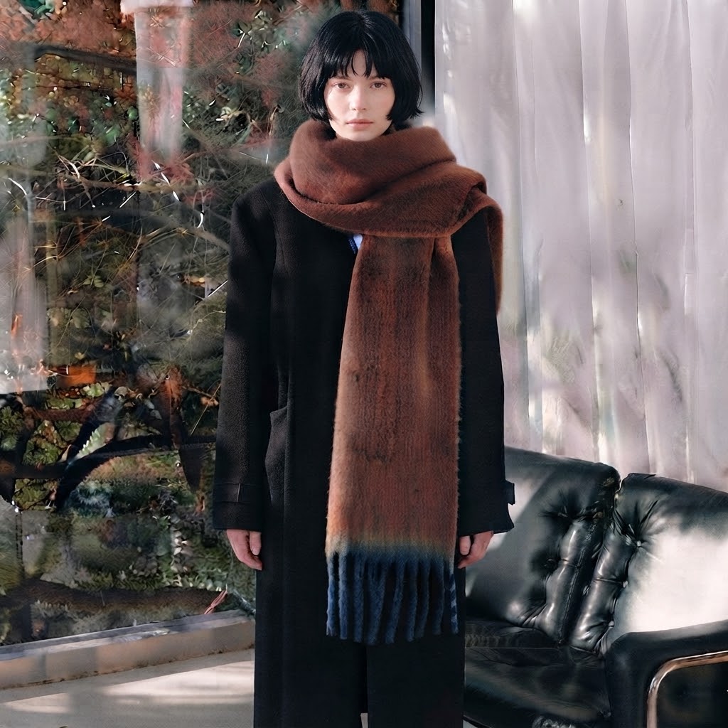 Bufanda de Mezcla de Mohair para Mujer - Invierno