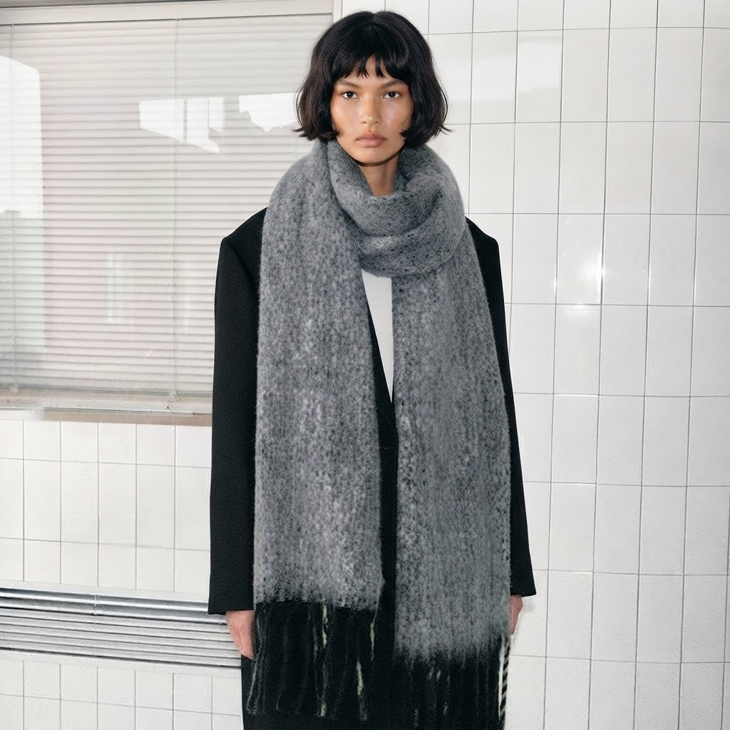 Bufanda de Mezcla de Mohair para Mujer - Invierno