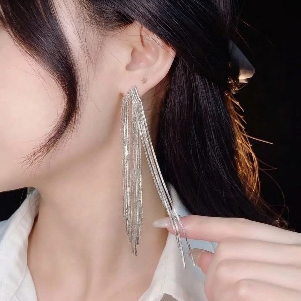 Pendientes de cadena largos