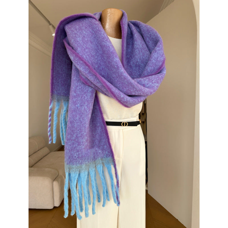 Bufanda de Mezcla de Mohair para Mujer - Invierno