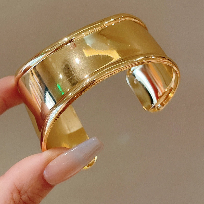 Pulsera Metálica Abierta Geométrica