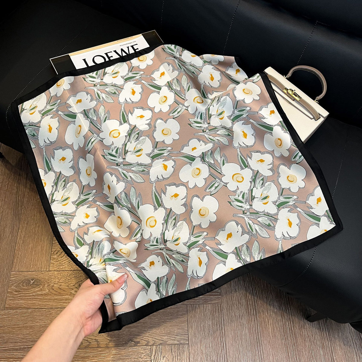 Pañuelos de Seda de Verano para Mujer 70x70 cm Cuadrados