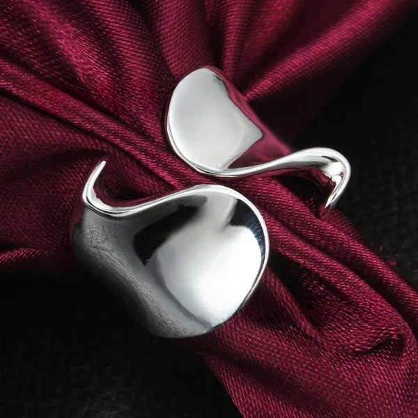Anillo de Plata Ajustable Geométrico