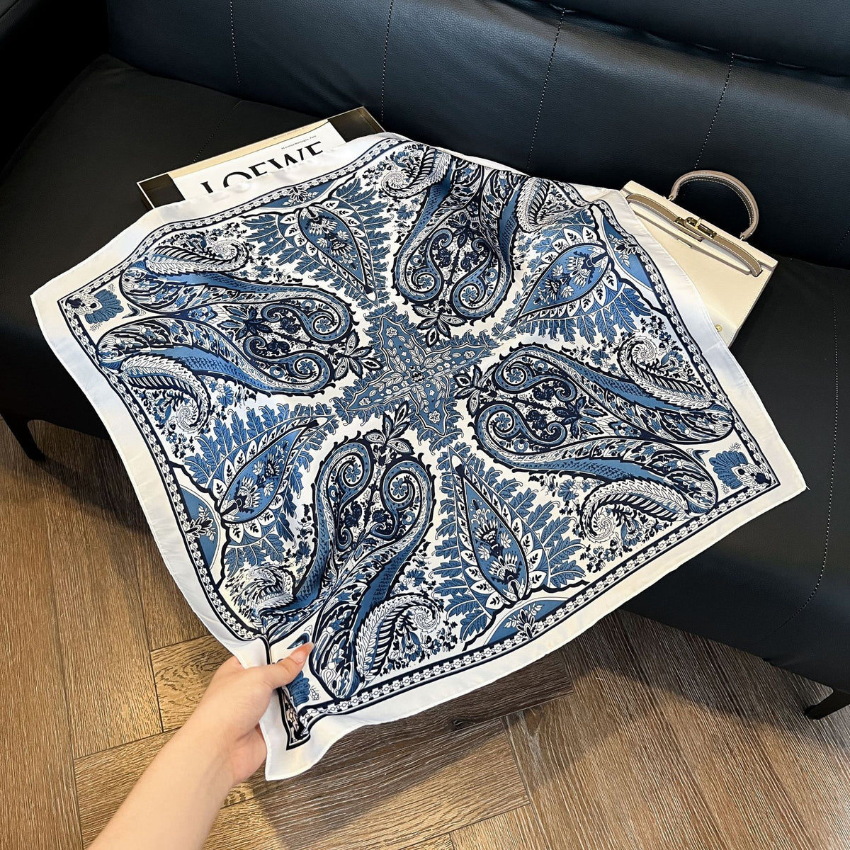 Pañuelos de Seda de Verano para Mujer 70x70 cm Cuadrados