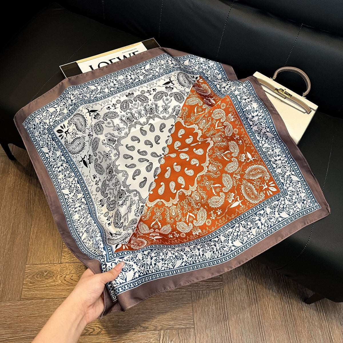 Pañuelos de Seda de Verano para Mujer 70x70 cm Cuadrados