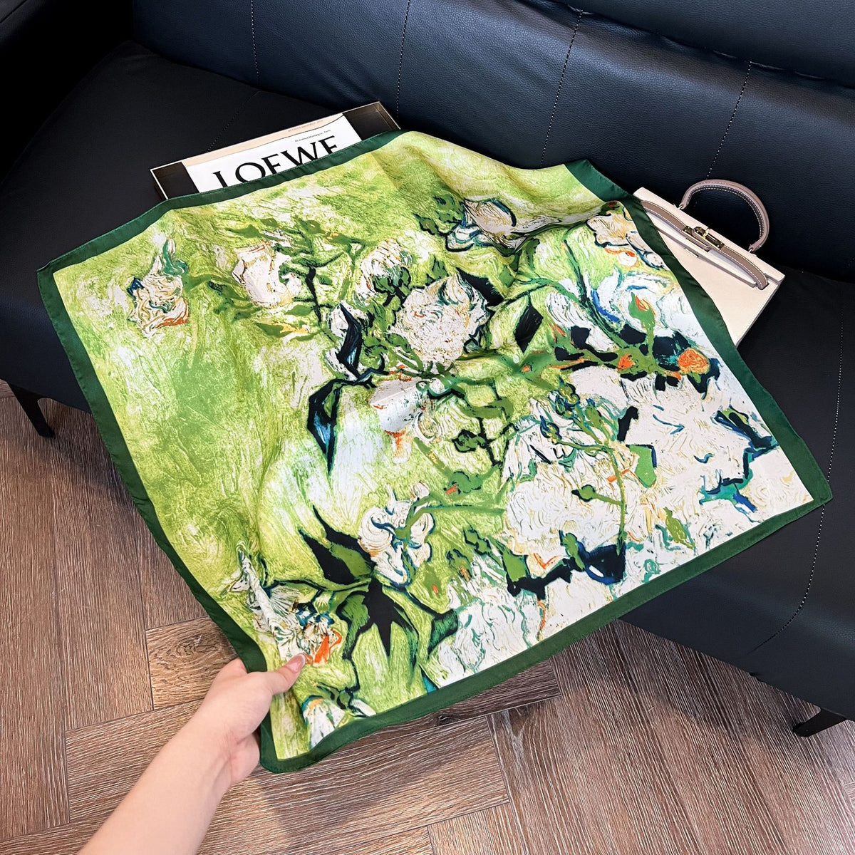 Pañuelos de Seda de Verano para Mujer 70x70 cm Cuadrados